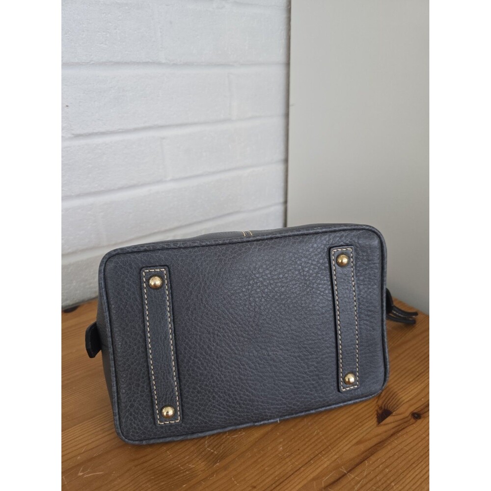 Dooney & Bourke Baby Domed Satchel Handbag Gray Leather - Picture 7 of 14